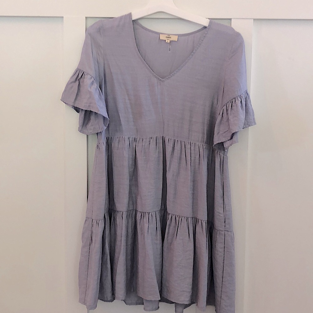 Light blue/purple dress with ruffles